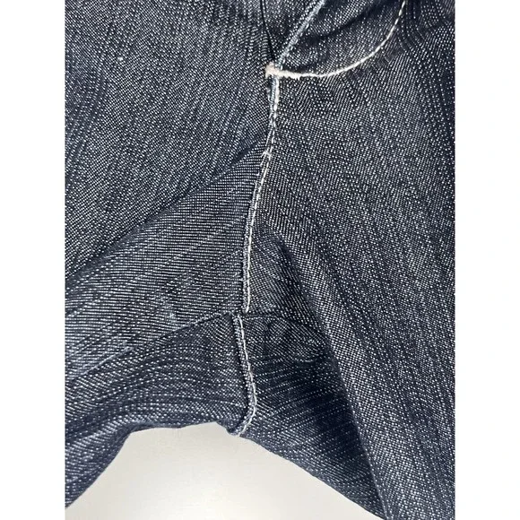 WXRLD Y2K Bareback Jeans 5/6 Flare Dark Wash Textured Waistband Indie Sleaze - Picture 8 of 15